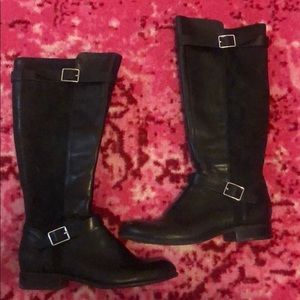 Cole Haan black leather riding boots size 8.5
